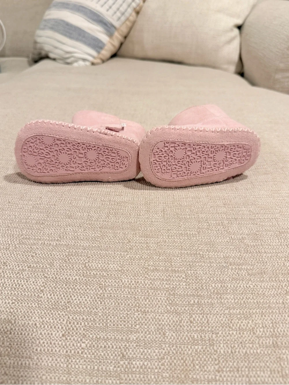UGG Pink Plush-Lined Baby Walker Boots
